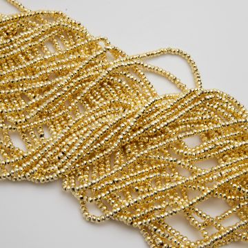 Hematyt oponka fasetowana light gold 3x2mm