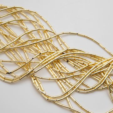 Hematyt słupek light gold 7,5x2mm