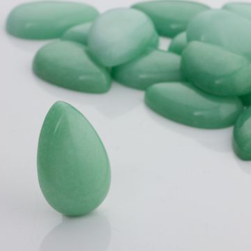Jadeit kaboszon łezka miętowa 30x20mm