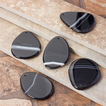 Sardonyks zawieszka drop 56.5x43mm