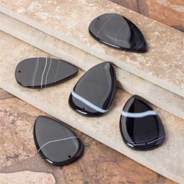 Sardonyks zawieszka łezka 58x36.5mm