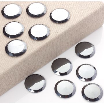 Hematyt kaboszon krążek fasetowany 29mm