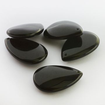 Onyks łezka gładka zawieszka 38mm