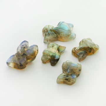 Zawieszka z labradorytu lisek opalizujący 13-20mm