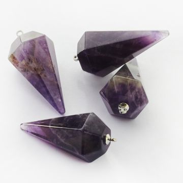 Ametyst zawieszka wahadełko 36mm