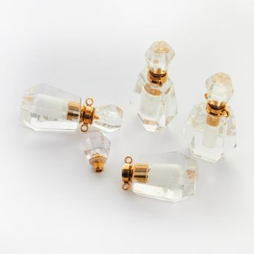 Zawieszka perfumetka z kryształu górskiego odkręcana 37x20mm