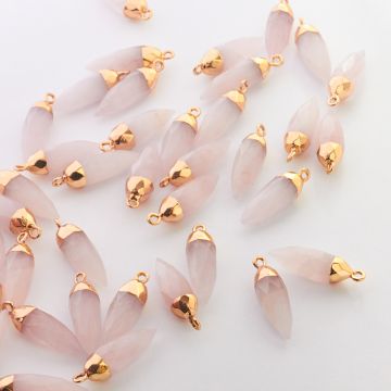 Kryształ górski grot fasetowany zawieszka 26mm