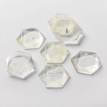 Kryształ górski zawieszka heksagon fasetowana 31mm