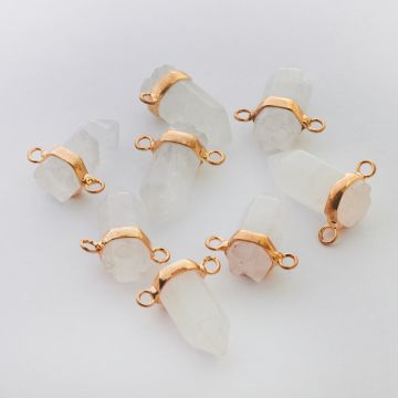 Kryształ górski zawieszka grot w okuciu 21mm