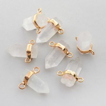 Kryształ górski zawieszka grot w okuciu 21mm