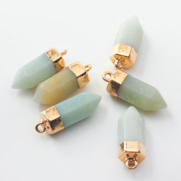 Amazonit zawieszka grot w okuciu  20,5-21mm