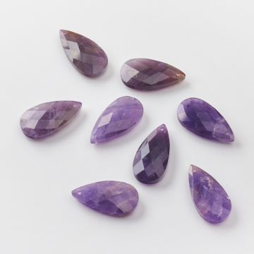 Ametyst zawieszka łezka fasetowana 25mm