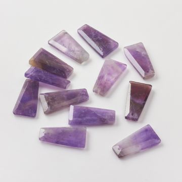 Ametyst zawieszka trapez fasetowany 24-26mm