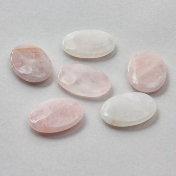 Kryształ górski różowy owal zawieszka 35mm