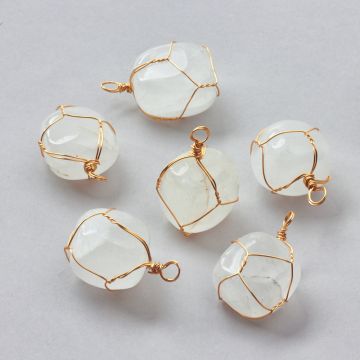 Kryształ górski kamyczek opleciony 30-40mm