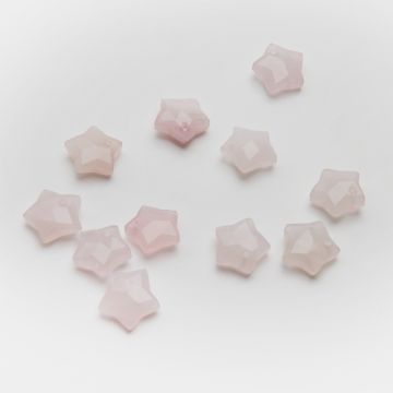 Kryształ górski różowy gwiazdka fasetowana zawieszka 12mm