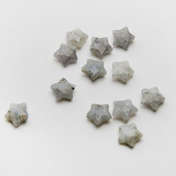 Labradoryt gwiazdka fasetowana zawieszka 12mm