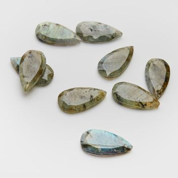 Labradoryt łezka fasetowana zawieszka 25x13mm