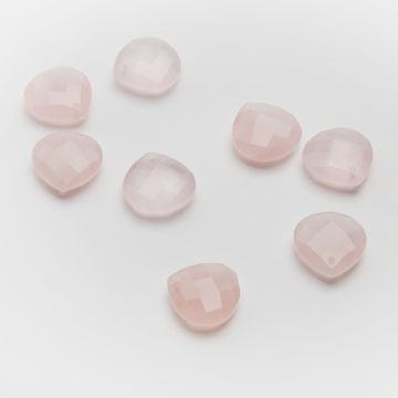 Kryształ górski różowy łezka fasetowana zawieszka 16x16mm