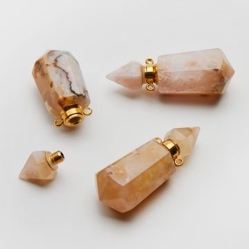 Zawieszka perfumetka z agatu odkręcana 40mm