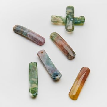 Agat indyjski łącznik do bransoletki 36x9,5mm