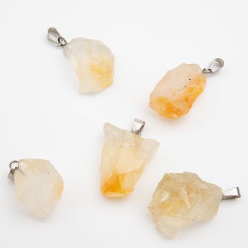 Zawieszka z surowego cytrynu 20-35mm