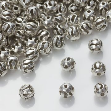 Koralik kulka z rybkami 8mm