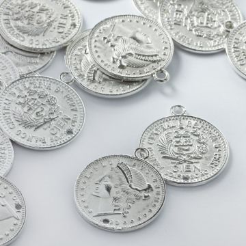 Metalowa zawieszka moneta 25mm