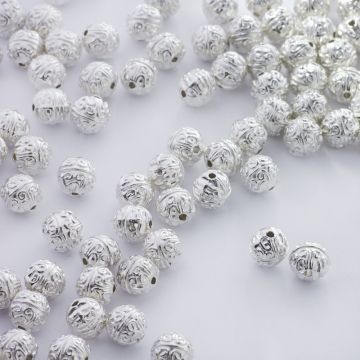 Metalowy koralik kulka ozdobna 7,5mm