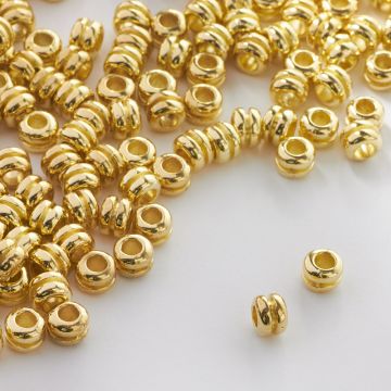 Metalowy koralki oponka z rowkiem 6,5mm