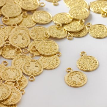 Zawieszka metalowa moneta 12mm