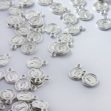 Zawieszka metalowa mini moneta 8mm