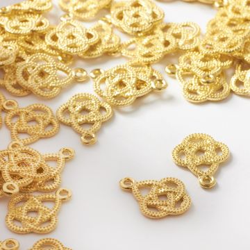 Metalowa zawieszka zaplatana 17mm