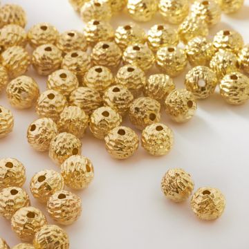 Koraliki metalowe kulki ozdobne 7mm