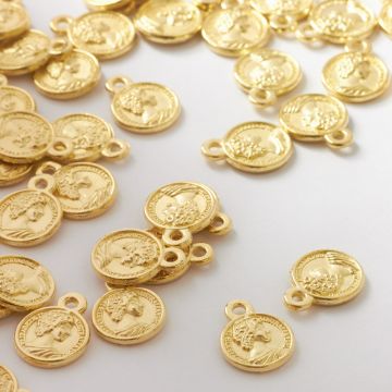 Metalowa zawieszka moneta 10mm