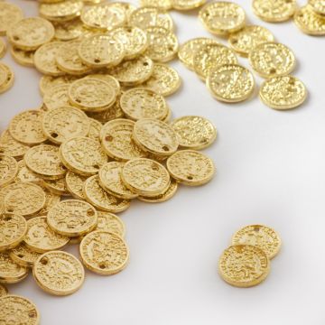 Zawieszka metalowa moneta z dziurką 8mm