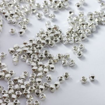 Koraliki metalowe kostki ścięte 3mm