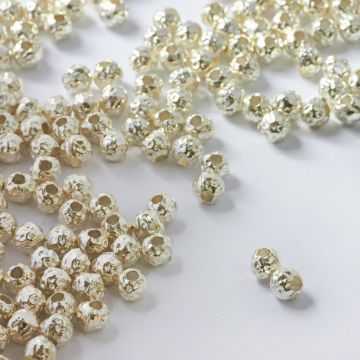 Koraliki metalowe kulki nieregularne 5mm