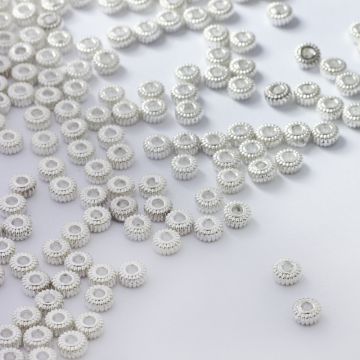 Koraliki metalowe oponki rowkowane 4,5mm