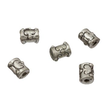 Koraliki metalowe rurki 7mm