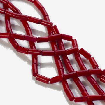 Koral bambusowy słupki wiśniowe 4x9mm