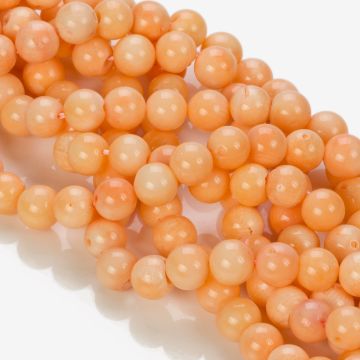 Koral bambusowy kulka jasny łosoś 9-10mm