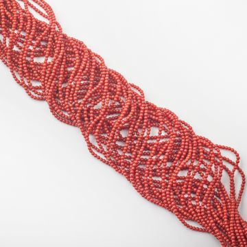 Koral czerwony kulka gładka 2,5mm