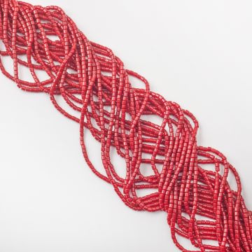 Koral czerwony walec gładki 2,5x2,5mm