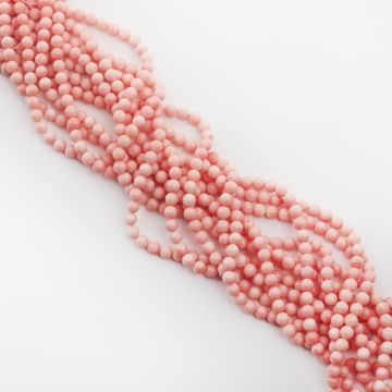 Koral różowy kulka gładka 5,5mm