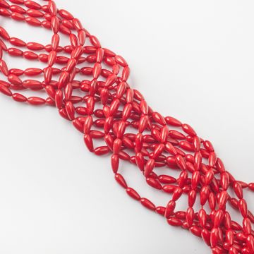 Koral czerwony łezka gładka 10-12mm