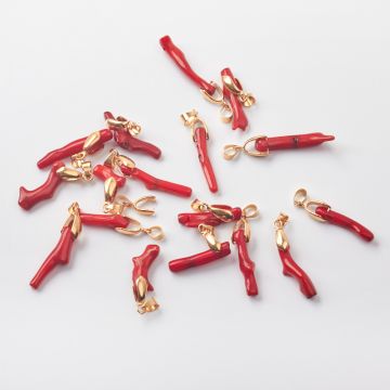 Koral czerwony gałązka z krawatką 20-40mm