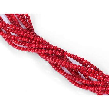 Koral bambusowy kulka wiśniowa 3-4mm