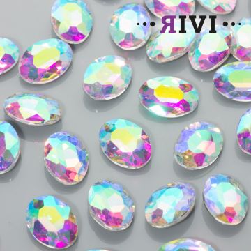 Kaboszon kryształowy crystal AB 13x18mm