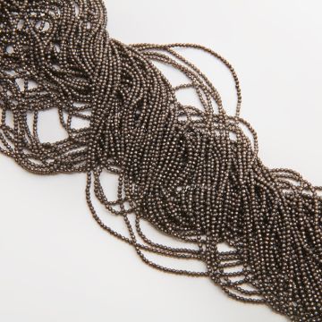 Kryształki kulki fasetowane bronze 2mm